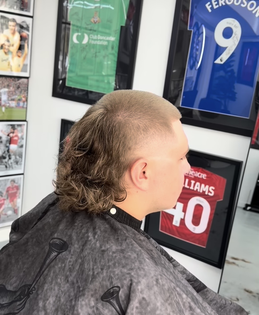 Modern mullet cut at North Bay Barbershop