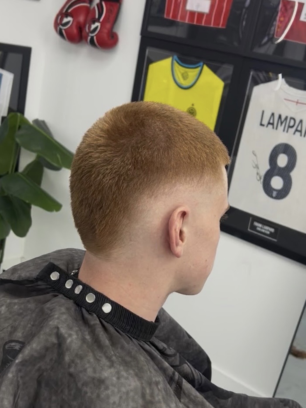 Short crop with a clean skin fade