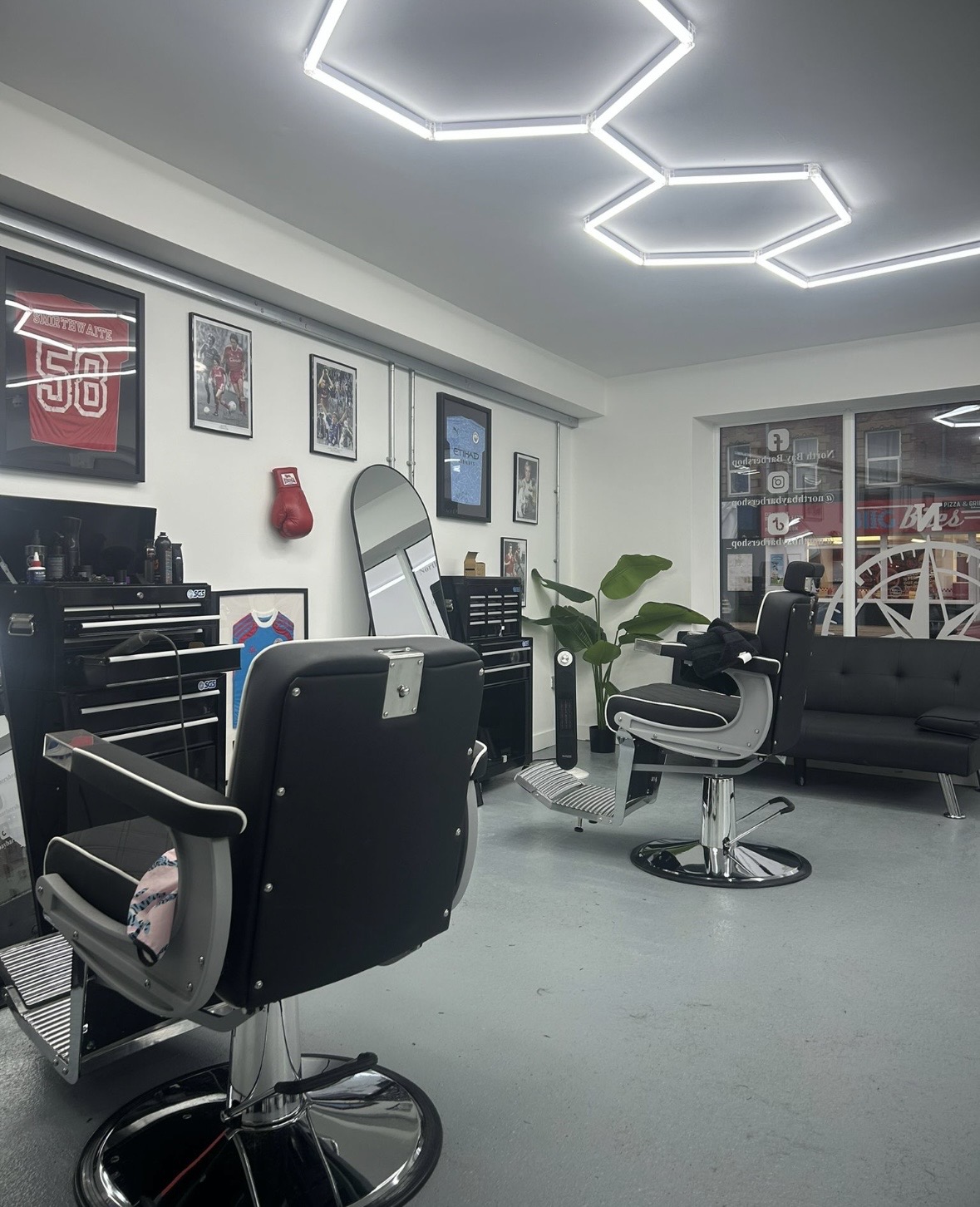 North Bay barber chairs and sports memorabilia