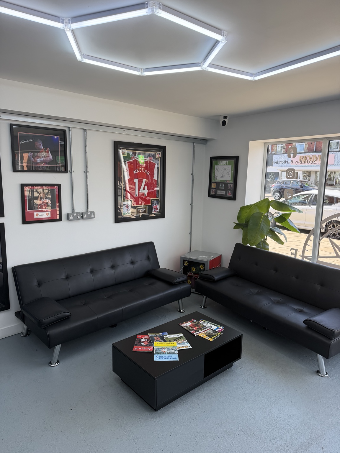 North Bay Barbershop customer seating area